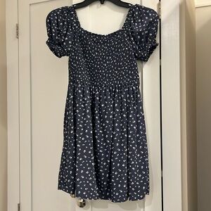 Teen smocked floral dress